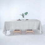 Polyester 72"x120" Rectangle Tablecloth Silver - Durable and Stylish Table Cover