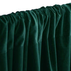 2 Pack Hunter Emerald Green Scuba Polyester Event Curtain Drapes, Durable Flame Resistant Backdrop Event Panels Wrinkle Free with Rod Pockets - 10ftx10ft