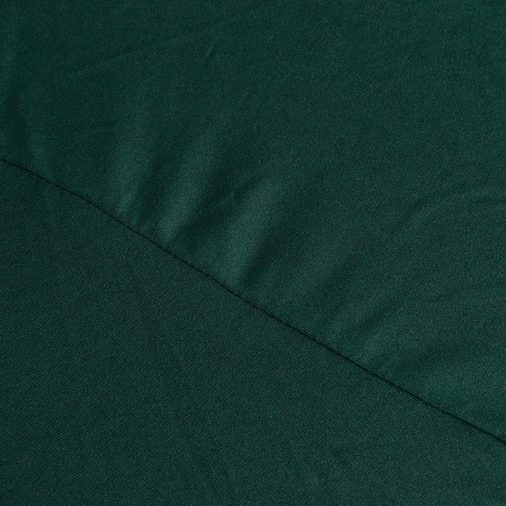 Spandex Rectangle 72"x30" Table Skirt Hunter Emerald Green with Wavy Skirt-Like Effect Table Cover