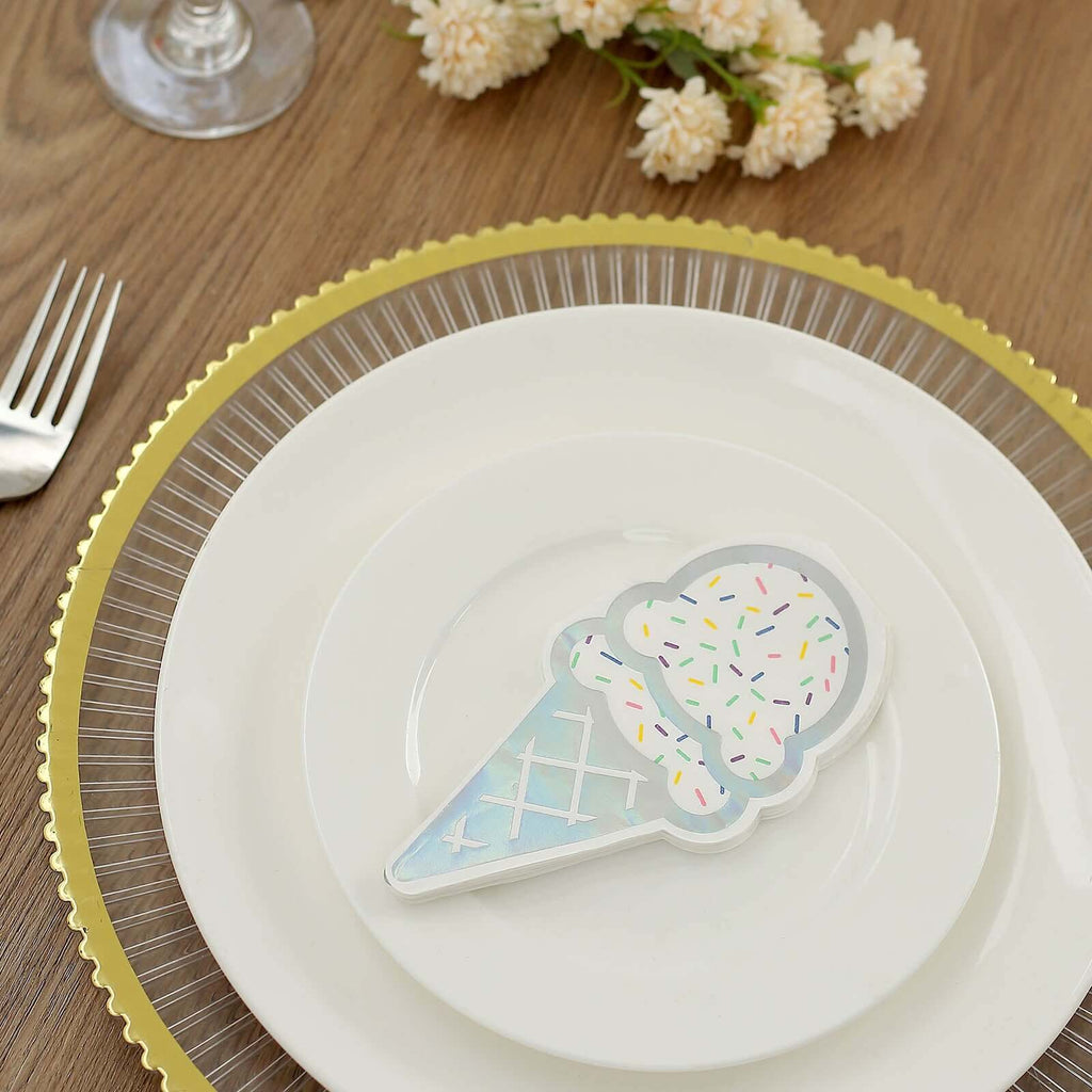 20-Pack Paper Cocktail Napkins with Cone Design - Unique Disposable Napkins for Parties 12"x6"