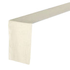 Faux Linen 12"x108" Table Runner Ivory - Slubby Textured & Wrinkle Resistant Table Decor