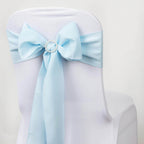 5 Pack Polyester Chair Sashes Light Blue 6"x108"