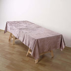 Premium Velvet 60"x102" Rectangle Tablecloth Mauve - Reusable & Soft Table Cover