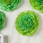 Set of 6 Mint Green Giant Carnation 3D Paper Flowers Wall Decor - 12",16",20"