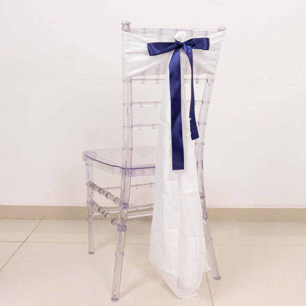 50 Yards 1.5" Navy Blue Single Face Decorative Satin Ribbon