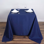 Polyester Square 70"x70" Tablecloth Navy Blue - Wrinkle-Resistant & Durable Table Cover