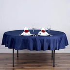 Polyester 70" Round Tablecloth Navy Blue - Durable & Wrinkle-Resistant Table Cover