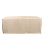 Fitted Polyester 72"x30" Rectangle Tablecloth Nude - Durable Table Cover