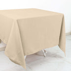 Polyester Square 70"x70" Tablecloth Nude - Wrinkle-Resistant & Durable Table Cover