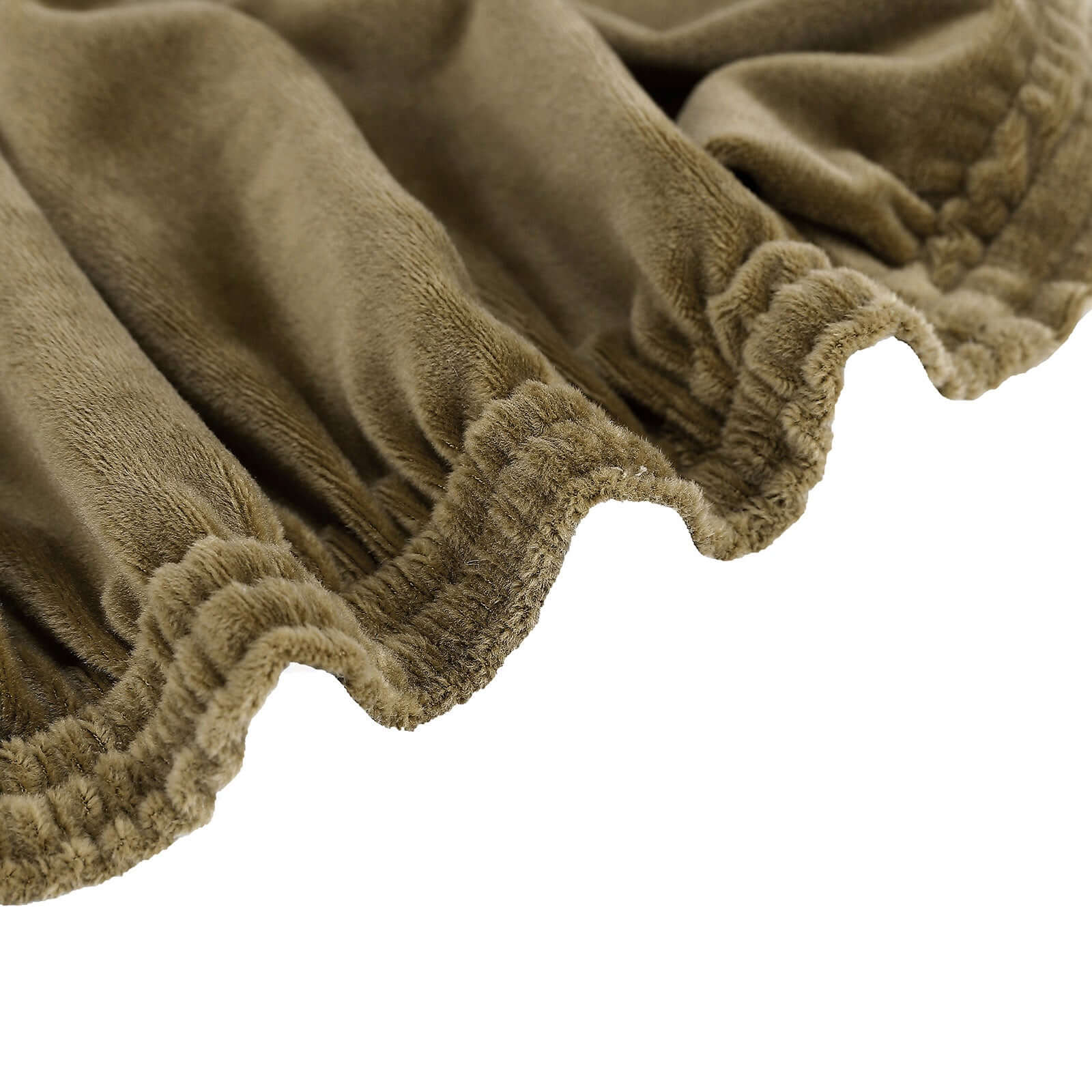 Velvet Chair Cushion Protector Stretch with Tie for Dining Chairs Olive Green - Durable Cover for Formal Gatherings