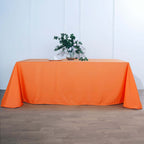Polyester 90"x156" Rectangle Tablecloth Orange - Seamless Wrinkle-Resistant Table Cover