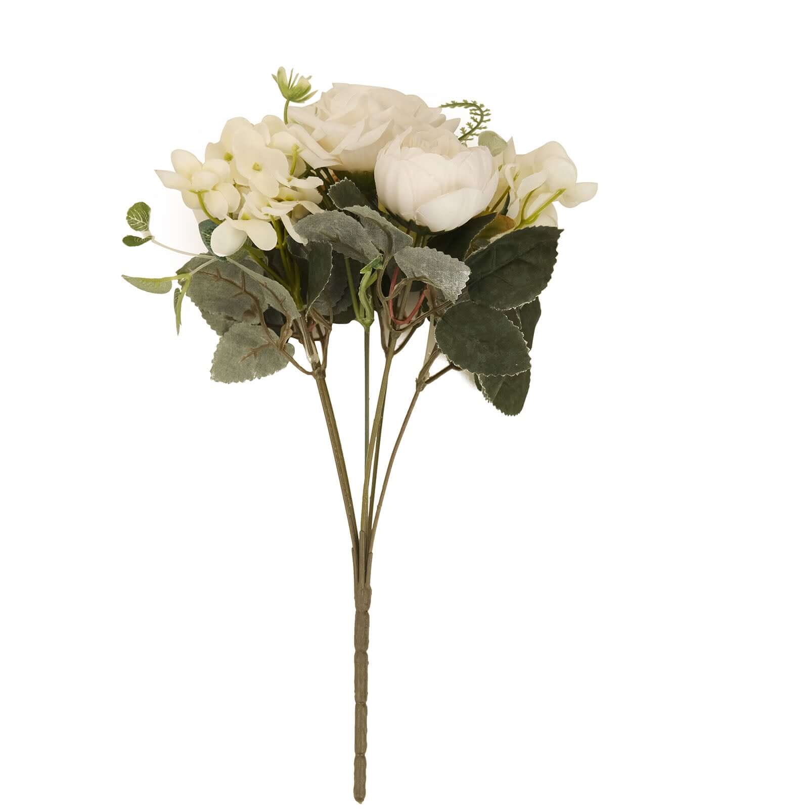 2 Pack Artificial Rose & Peony Floral Arrangements â€“ 12" Ivory Silk Bouquets for Weddings & Home DÃ©cor