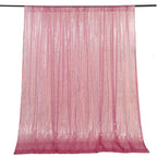 8ftx8ft Pink Sequin Event Curtain Drapes, Backdrop Event Panel