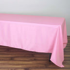 Polyester 72"x120" Rectangle Tablecloth Pink - Durable and Stylish Table Cover