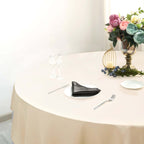 Polyester 90"x90" Table Overlay Square Tablecloth Beige - Wrinkle-Resistant & Durable Table Cover