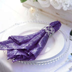 Sequin 20"x20" Napkin Purple - Shimmering Dinner Napkin