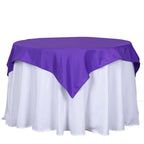 Polyester 54"x54" Table Overlay Square Tablecloth Purple - Wrinkle-Resistant & Durable Table Cover