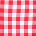 Polyester 54"x54" Table Overlay Square Tablecloth White/Red - Checkered Buffalo Plaid Design for Casual Table Settings