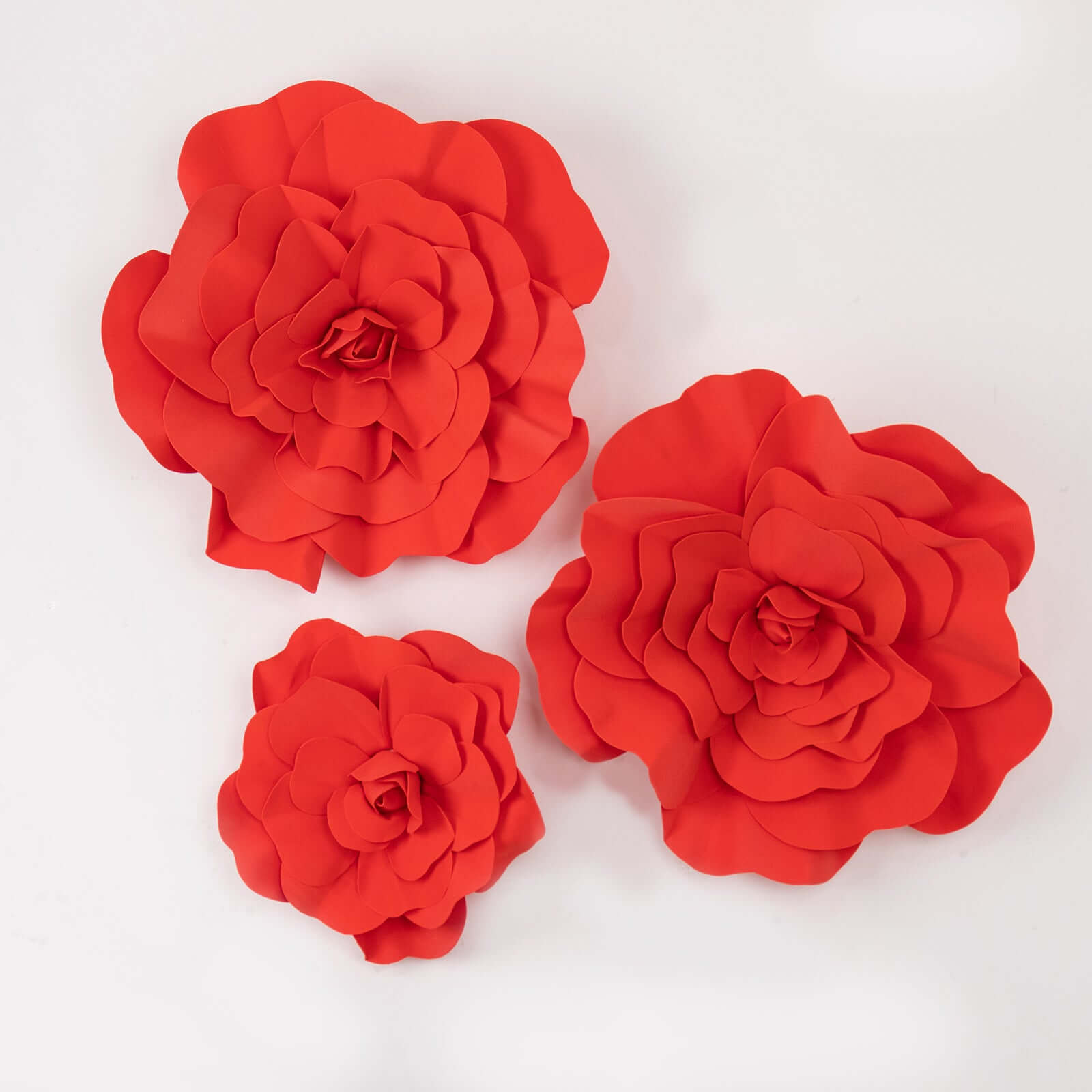 4 Pack 16" Large Red Real Touch Artificial Foam DIY Craft Roses