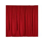 2 Pack Red Scuba Polyester Event Curtain Drapes, Durable Flame Resistant Backdrop Event Panels Wrinkle Free with Rod Pockets - 10ftx10ft