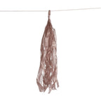 12 Pack Pre-Tied Rose Gold Paper Fringe Tassels With Garland String, Hanging Streamer Banner