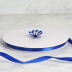 100 Yards 3/8" Royal Blue Single Face Decorative Satin Ribbon