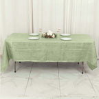 Taffeta 60"x102" Rectangle Tablecloth Sage Green - Accordion Crinkle Table Cover