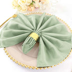 5 Pack Polyester 20"x20" Napkins Sage Green - Wrinkle Resistant & Easy Care Cloth Napkins