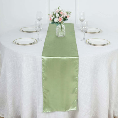 Satin 12"x108" Table Runner Sage Green - Stylish Table Linen