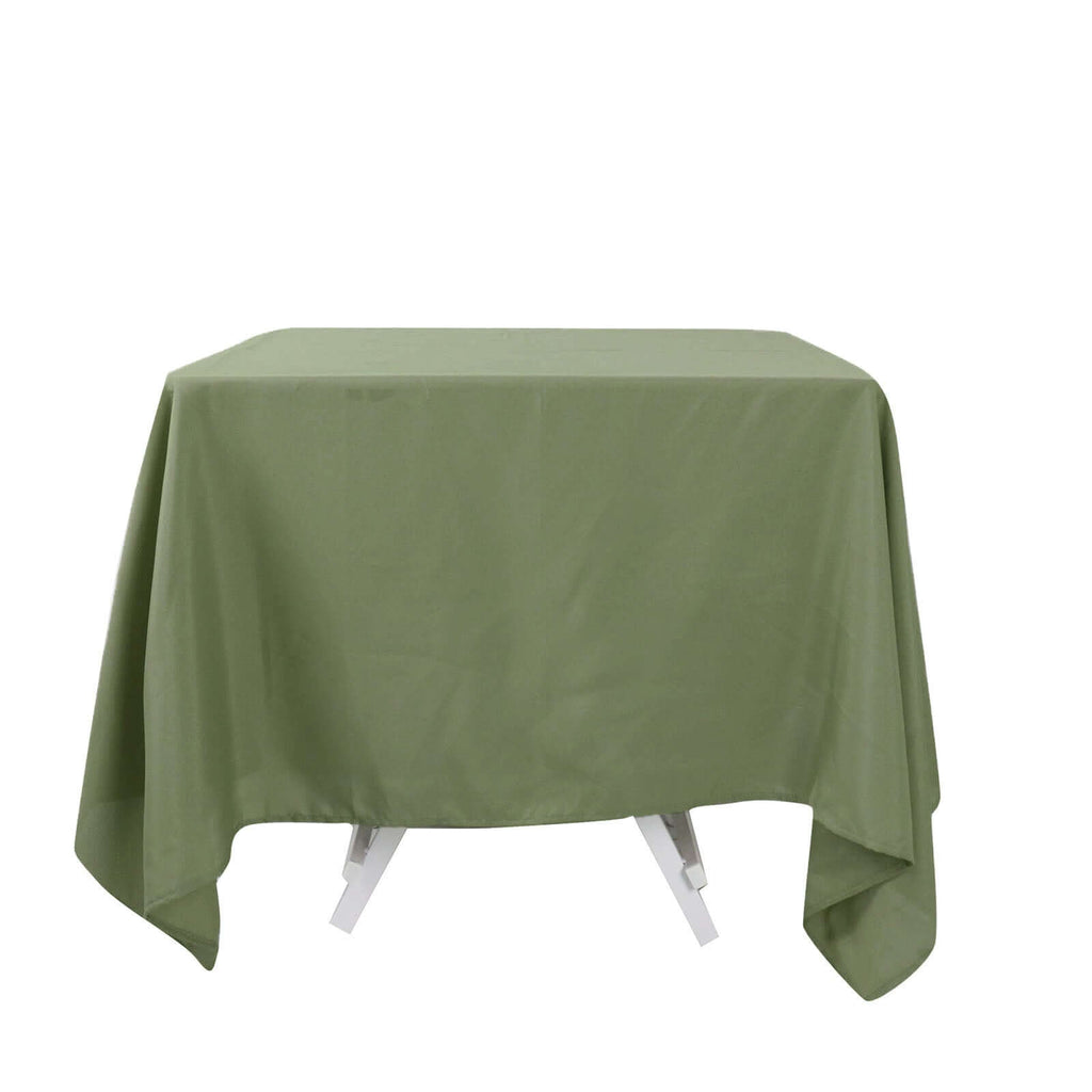 Polyester Square 70"x70" Tablecloth Dusty Sage Green - Wrinkle-Resistant & Durable Table Cover