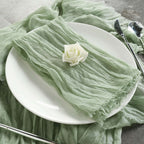 5 Pack Gauze Cheesecloth 24"x19" Napkins Sage Green Reusable Dinner Napkins