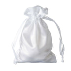 12 Pack 4"x6" White Satin Drawstring Wedding Party Favor Gift Bags