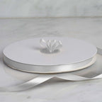 100 Yards 3/8" Silver Single Face Decorative Satin Ribbon