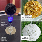 4 Pack 7" Cream Artificial Silk Hydrangea Kissing Flower Balls