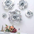 2 Pack 20" Large Silver Real Touch Artificial Foam DIY Craft Roses