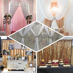 20ftx10ft Silver Big Payette Sequin Event Curtain Drapes, Backdrop Event Panel