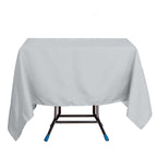 Polyester Square 70"x70" Tablecloth Silver - Wrinkle-Resistant & Durable Table Cover