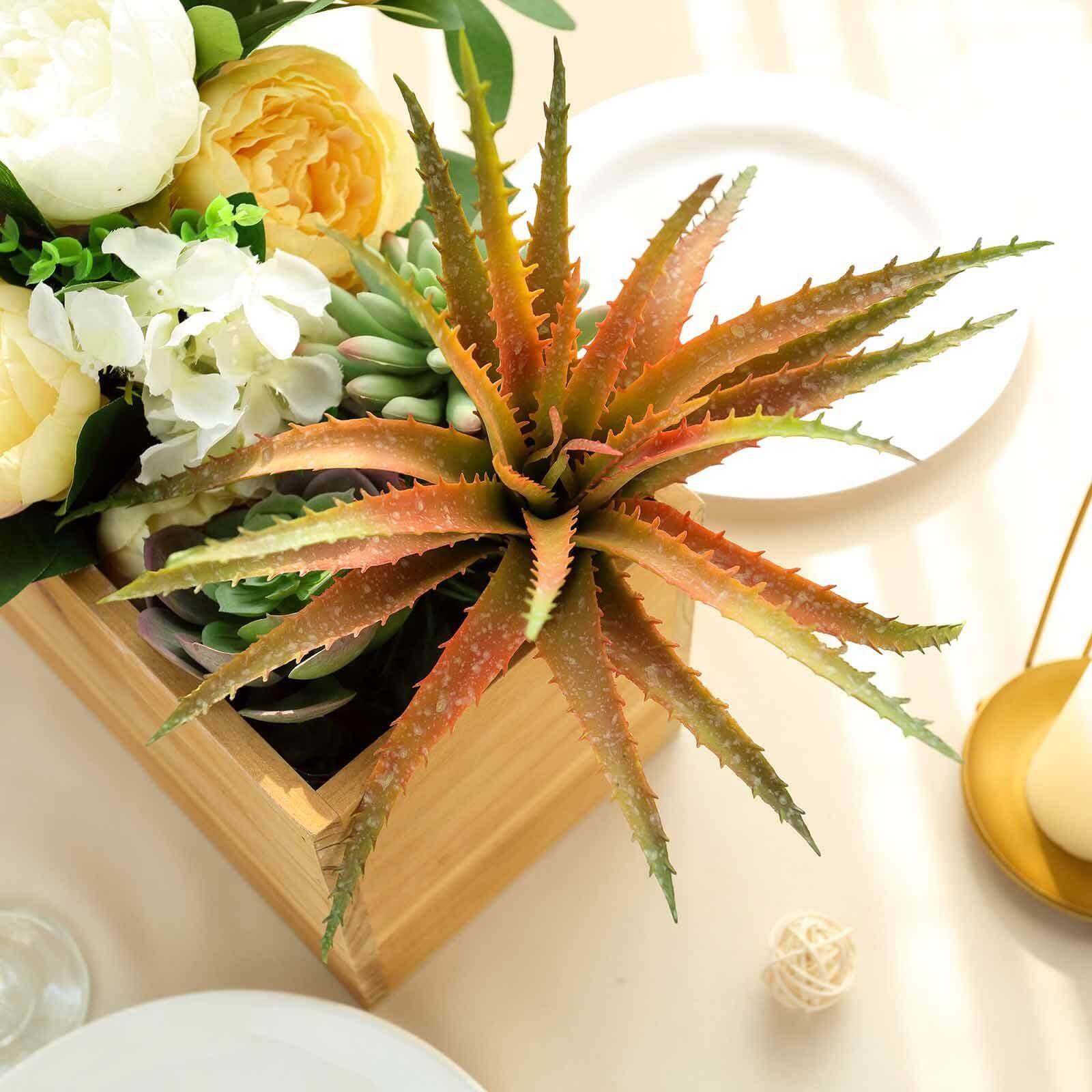 3 Pack 12" Artificial PVC Aloe Cameronii Decorative Succulent Plants