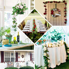 6ft Dusty Rose Artificial Silk Rose Hanging Flower Garland Faux Vine