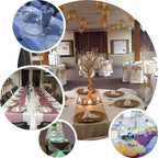 10 Pack Sheer Organza 14"x108" Table Runners Gold - Soft and Lightweight Table Accent for Weddings