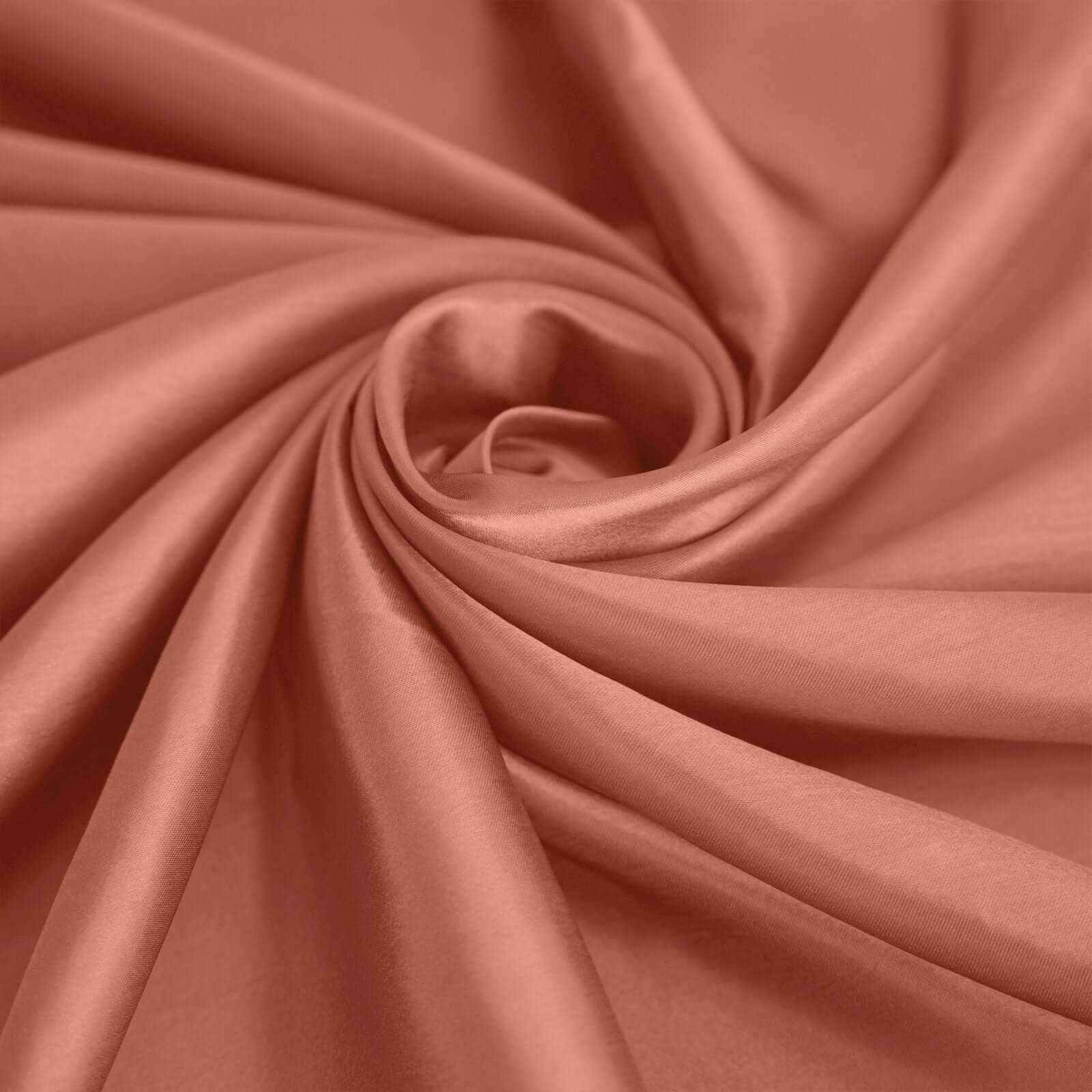 Satin Rectangular 60"x102" Tablecloth Terracotta (Rust) - Smooth and Lustrous Table Cover