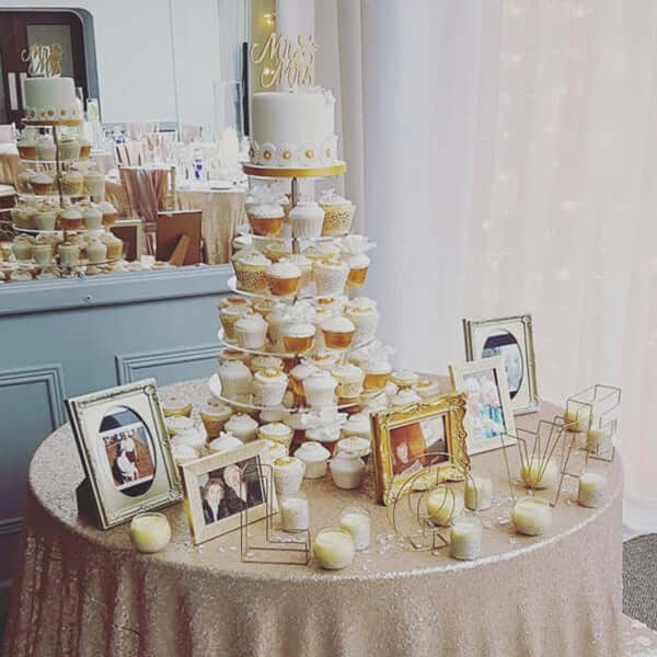 Acrylic Round DIY Cake Stand Plate Clear - Customized Tiered Dessert Display Holder for Treats Appetizers & Snacks 12"