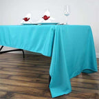 Polyester 60"x126" Rectangle Tablecloth Turquoise - Wrinkle-Resistant Table Cover