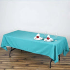 Polyester 60"x102" Rectangle Tablecloth Turquoise - Durable and Stylish Table Cover