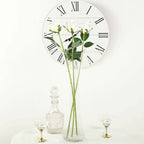 31" 24Pcs Cream Long Stem Artificial Silk Roses Flowers