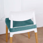 Velvet Chair Cushion Protector Stretch with Tie for Dining Chairs Teal - Durable Cover for Formal Gatherings