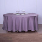 Polyester 120" Round Tablecloth Violet Amethyst - Seamless Wrinkle-Resistant Table Cover