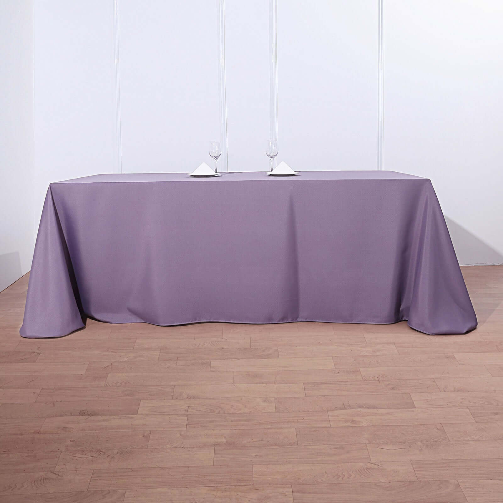 Polyester 90"x132" Rectangle Tablecloth Violet Amethyst - Seamless Wrinkle-Resistant Table Cover