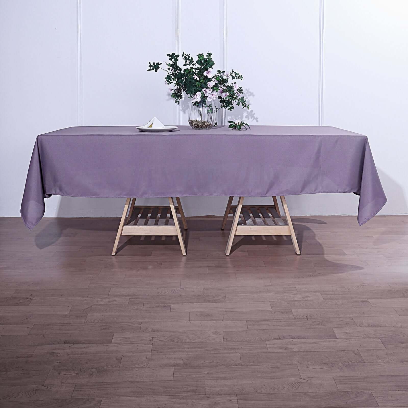 Polyester 60"x102" Rectangle Tablecloth Violet Amethyst - Durable and Stylish Table Cover