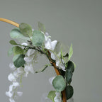 Round Wedding Arch Table Centerpiece Metal Gold - Hoop Wreath Tabletop Decor for Receptions 24"